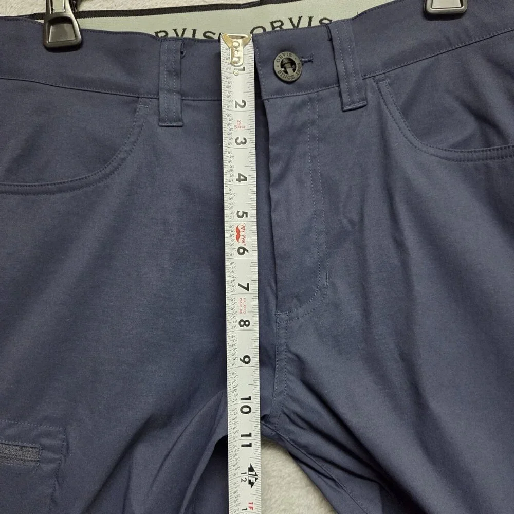 Orvis Tech Pants Men 32x34 Blue Straight Leg Water Repellent Performance Stretch